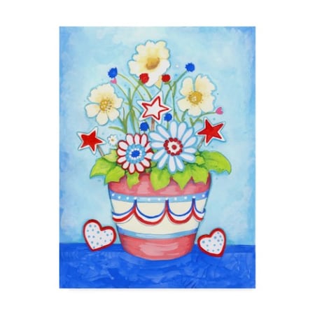 Valarie Wade 'Red Flower Pot' Canvas Art,24x32